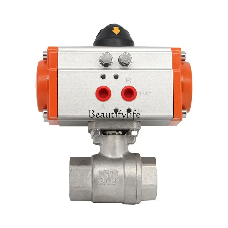 Q611F-16P Pneumatic two-piece ball valve two-way straight-through internal thread buckle quick cut-off valve 25 1 inch