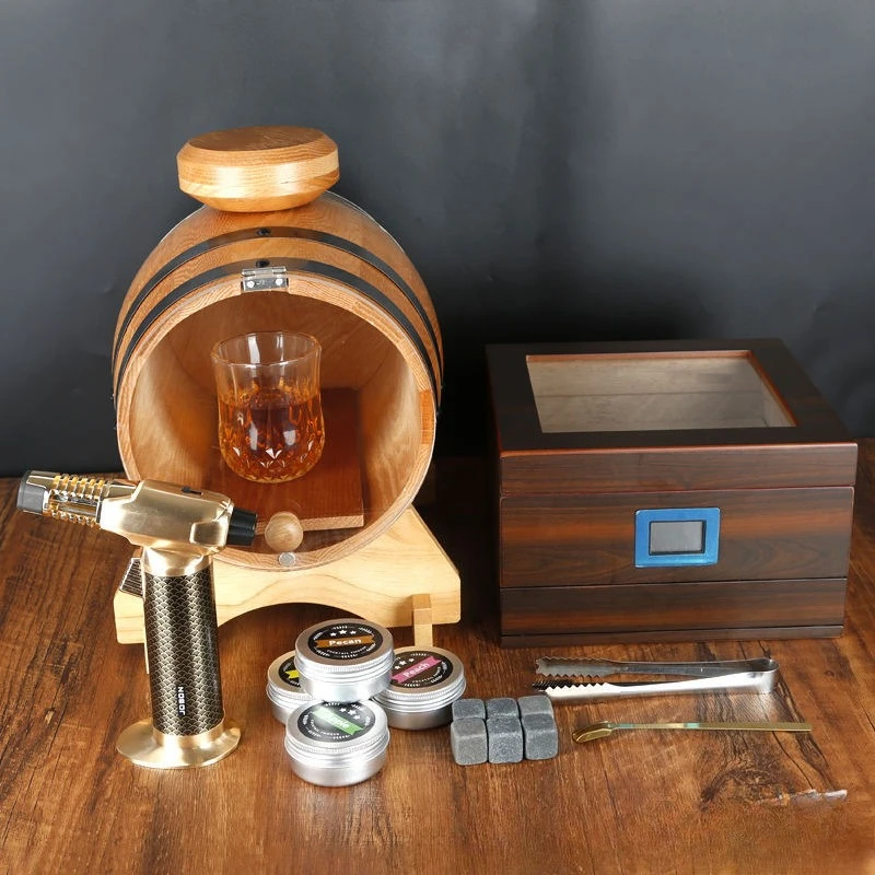 

Whiskey Cocktails Smoke Sets Bar Family Parties Picnic Camping Wooden Smoke Making Tools