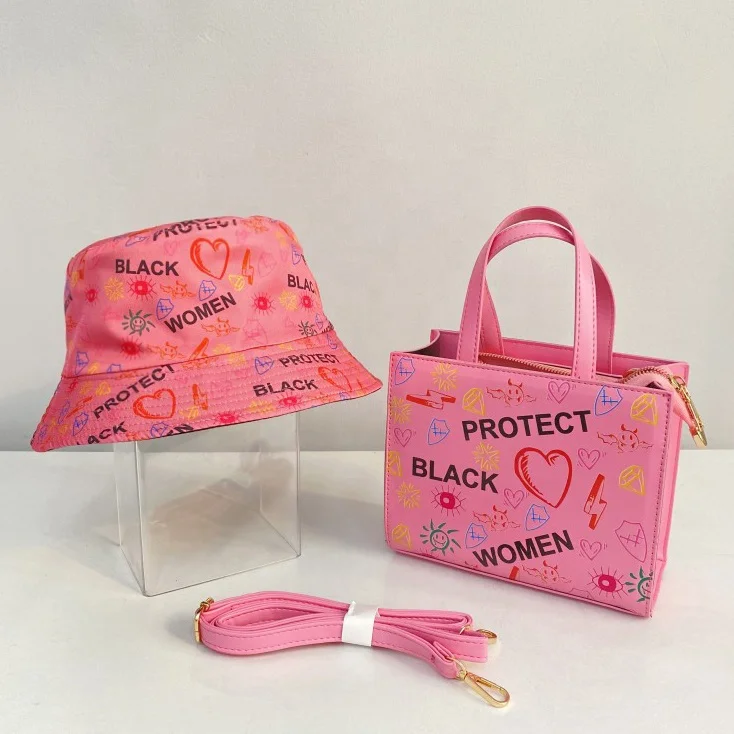 Ensemble de sacs à main et sacs à main fourre-tout pour femmes, chapeaux de luxe pour femmes, protection d'été, noir, E27, 2023