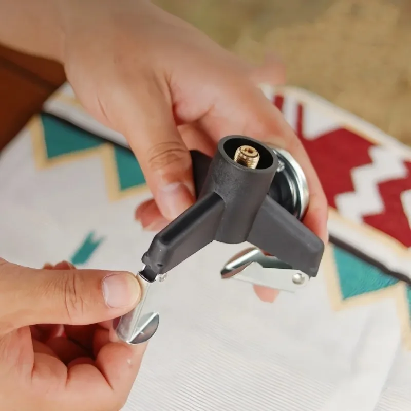 Camping Gas Stove Adapter Connector Portable Folding Tank Tripod Stand Stainless Steel Outdoor Hiking Backpacking Cooking Gear - view 4