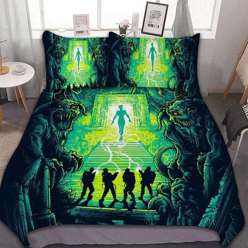 Bedding Sets Ghostbusters Printed full Size Quilt Bed soft warm Cover Duvet Cover PillowCase Sets Adult Baby Children bedding