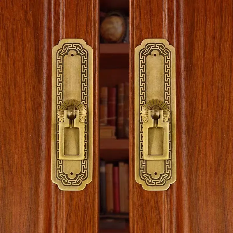 

Прямая латунная ручка на дверь шкафа, античный книжный шкаф, винный шкаф, шкафчик, ручка, аксессуары из латуни