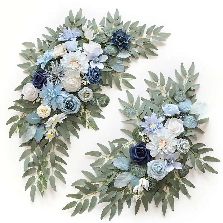 

Wedding Arch Flowers KitPack of 2 for Wedding Arch, Bridal Shower, Ceremony and Reception Backdrop Decoration Blue Inspiration