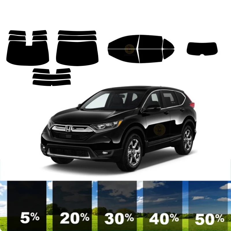 precut Removable Window Tint Film For Car 100% UVR 5%-35%VLT Heat Insulation Carbon ﻿For HONDA CR-V 4 DR SUV 2017-2022