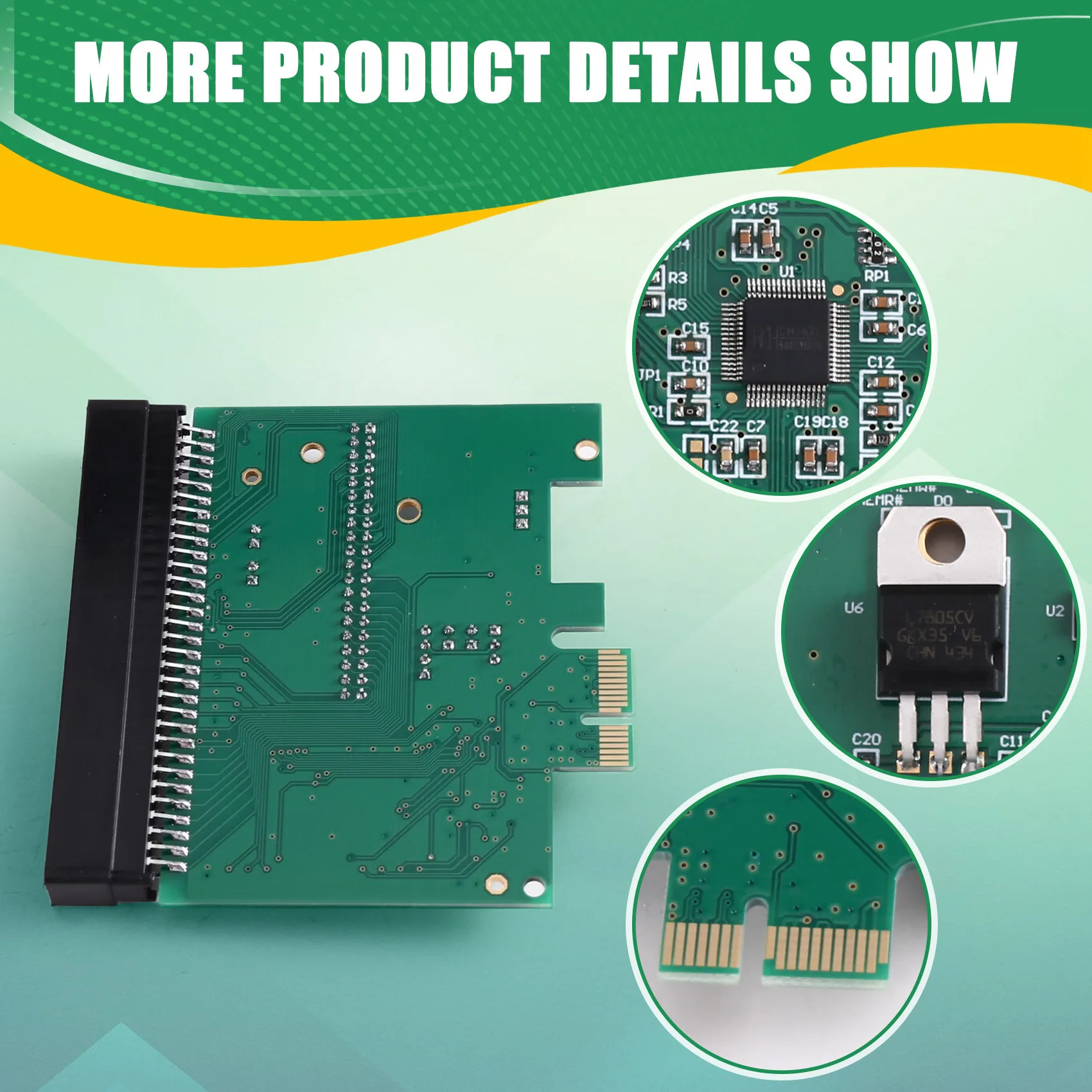 AT82-CH367 Pcie Development Board Evaluation 8-Bit Local Bus Pcie Bus Interface Board For Embedded Systems