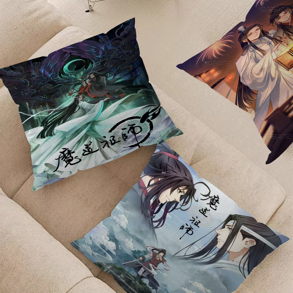 Anime Mo Dao Zu Shi Cushion Cover Car Throw Pillow Case For Sofa Car Christmas Gift 40x40cm 45x45cm