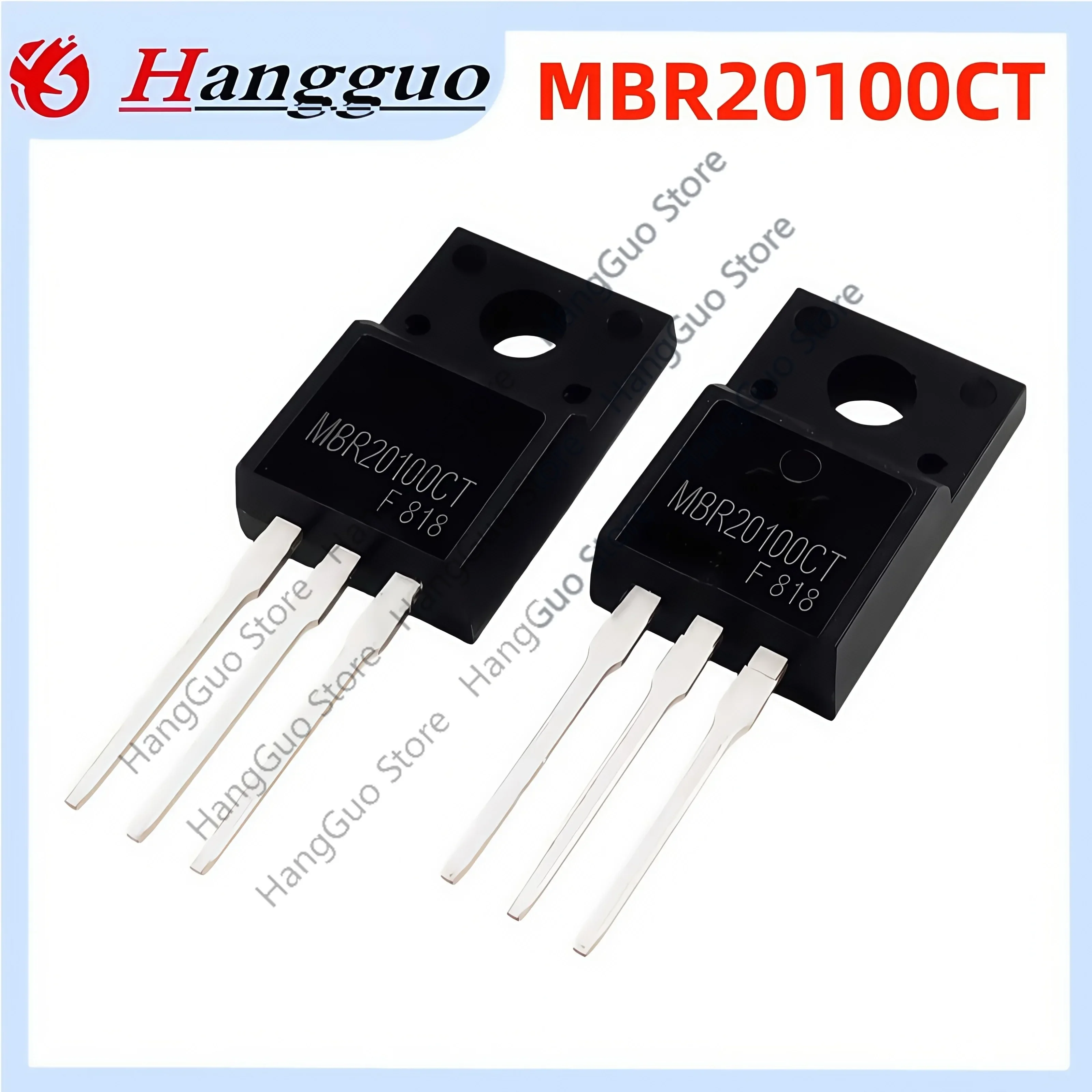 10PCS/Lot MBRF20100CT TO-220 MBR20100CT 20100CT SCHOTTKY DIODE  Best quality