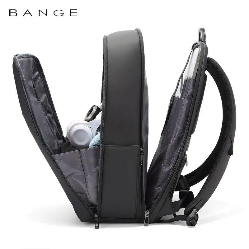 BANGE New Design Large Capacity USB Rechargable Travel Backpacks Men 15.6 inch Laptop Backpack Waterproof Outdoor Bag for Male