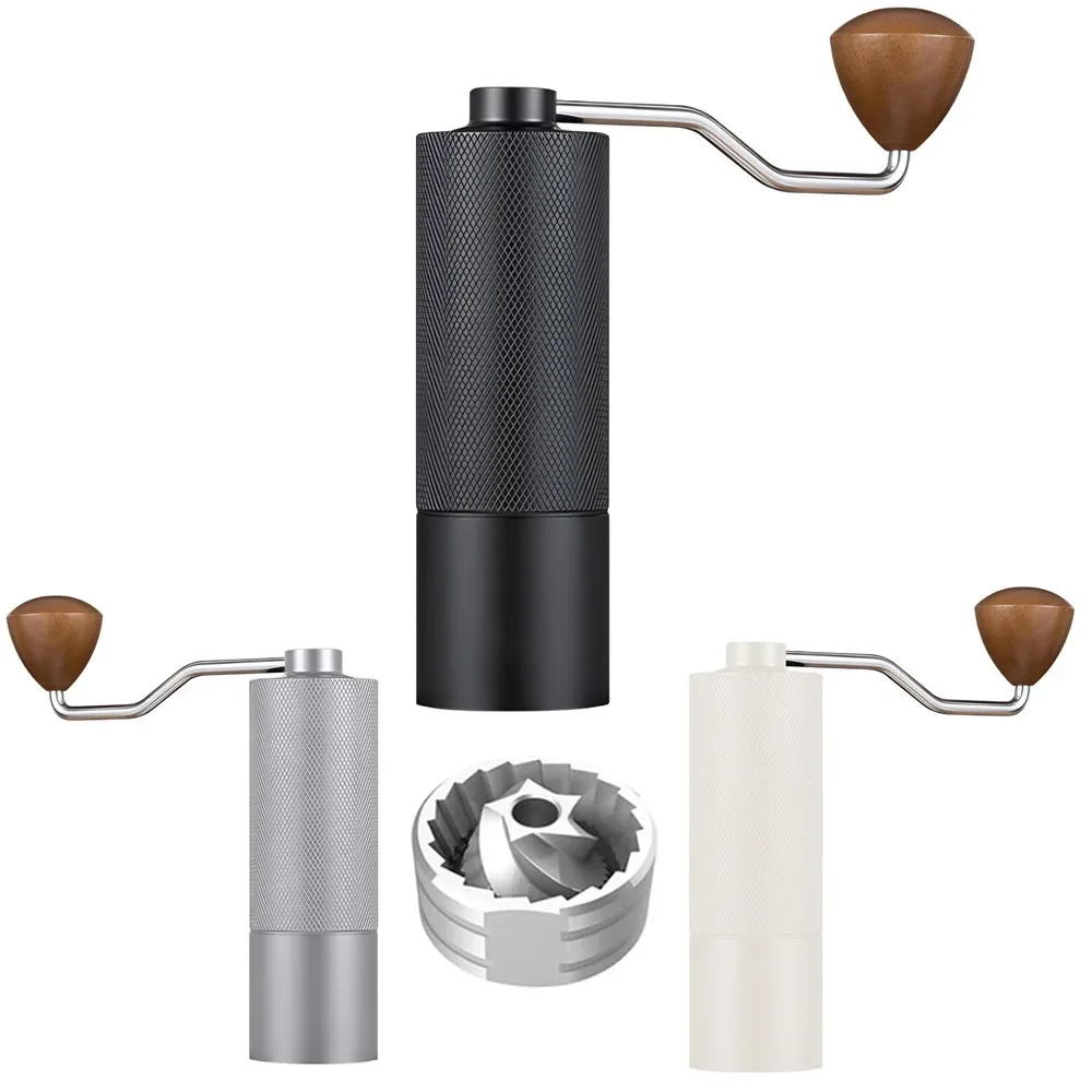 Lightweight Manual CoffeeGrinder withFoldable Extension Handle Stainless Steel Conical BurrGrinder for Good Assembly Consistency