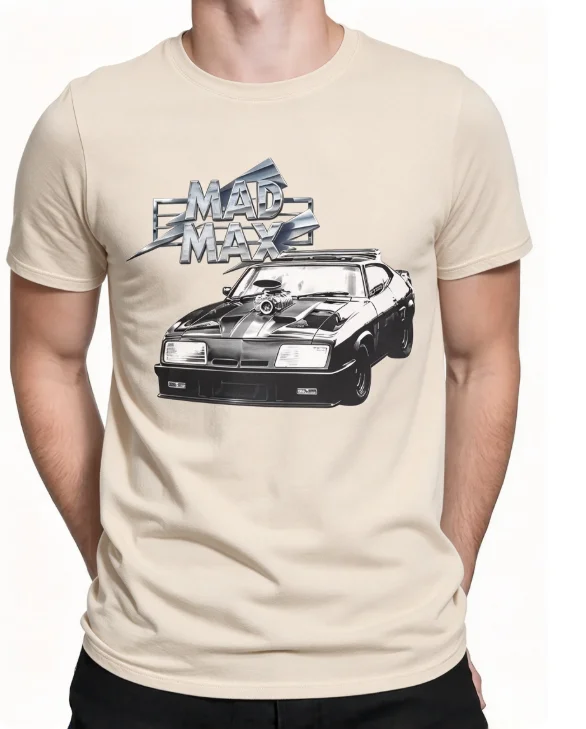 2026 new Men Vintage Muscle Car Graphic T Shirt Casual Crew Neck Short Sleeve Black Tee Retro Racing Car Theme Top