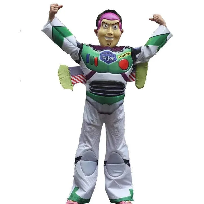 Kostum Buzz Lightyear Anak-anak Onesie Koboi Woody Karakter Kartun Karakter Anime Kostum Halloween Woody