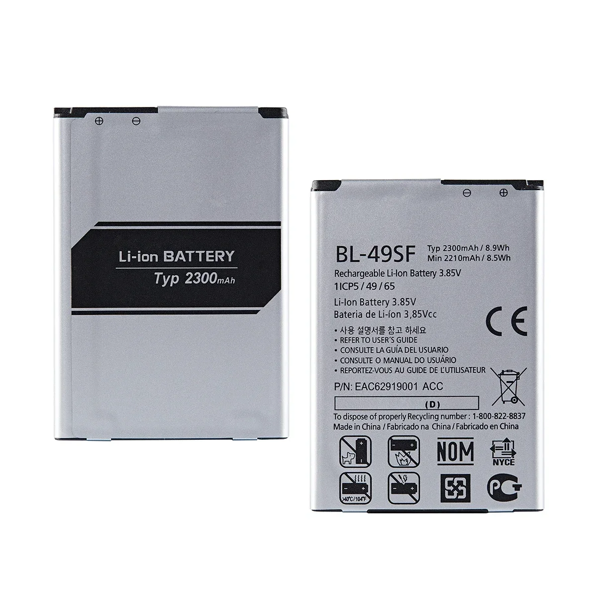 Original BL-49SF 2300mAh Replacement Battery For LG G4 Mini G4 Beat G4S H736 H735T H525N BL 49SF Mobile phone Batteries