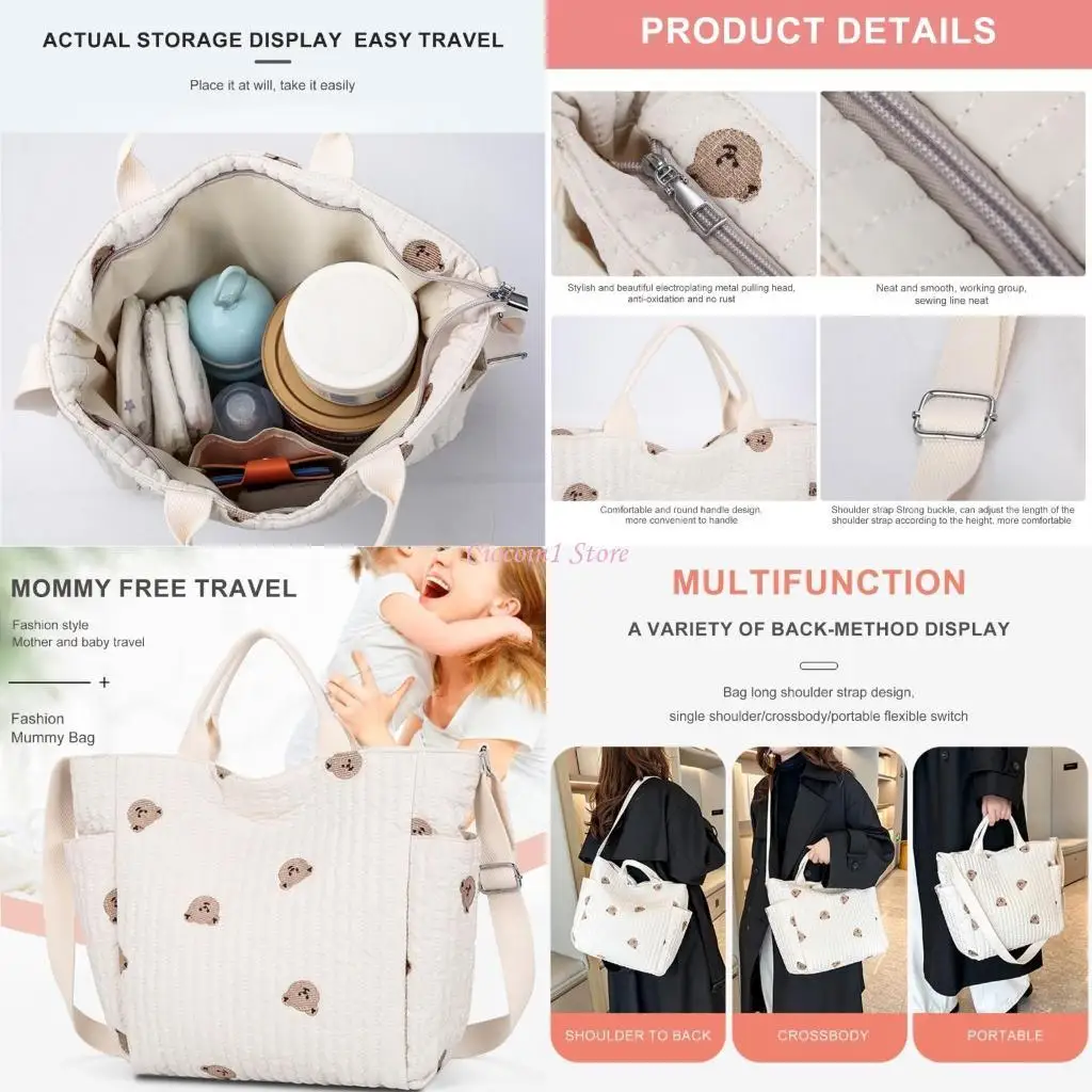 

Y1UB Portable Bag для матери -водонепроницаемой оксфордской ткани с достаточной емкостью для ребенка для ребенка.