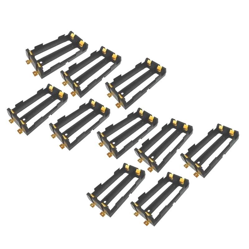 10 Pcs / Lot 2X18650 Battery Box High Quality SMD Battery Holder With Bronze Pins TBH-18650-2C-SMT