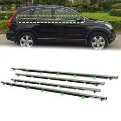 For Honda CRV CR-V 2007-2011 Window Weatherstrips Chrome Side Door Moulding Trim Belt Outer Window Glass Sealing Belts