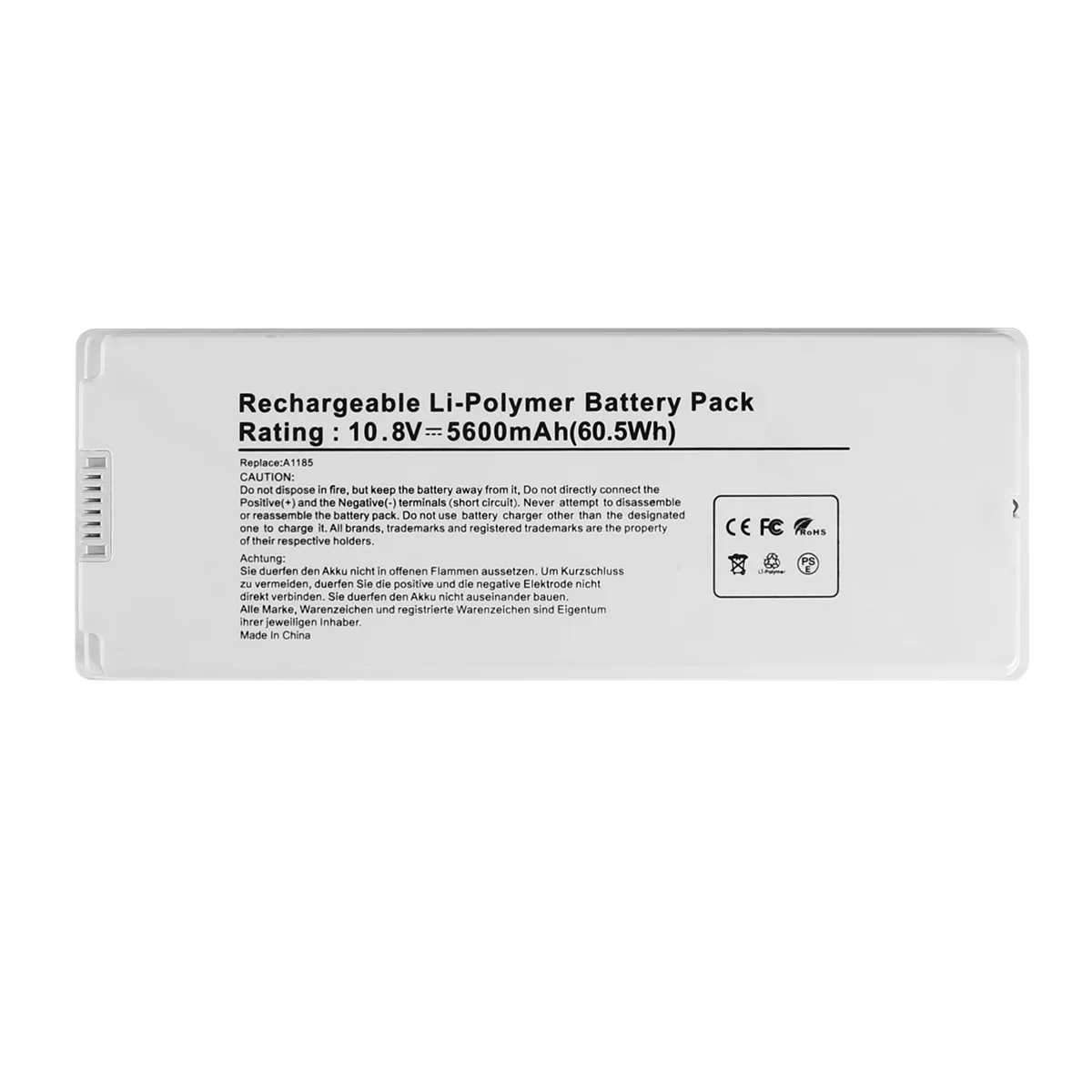 10.8V=5600mAh(60.5Wh) A1185 A1181 MB402 MB403 Laptop Battery For Apple MacBook 13