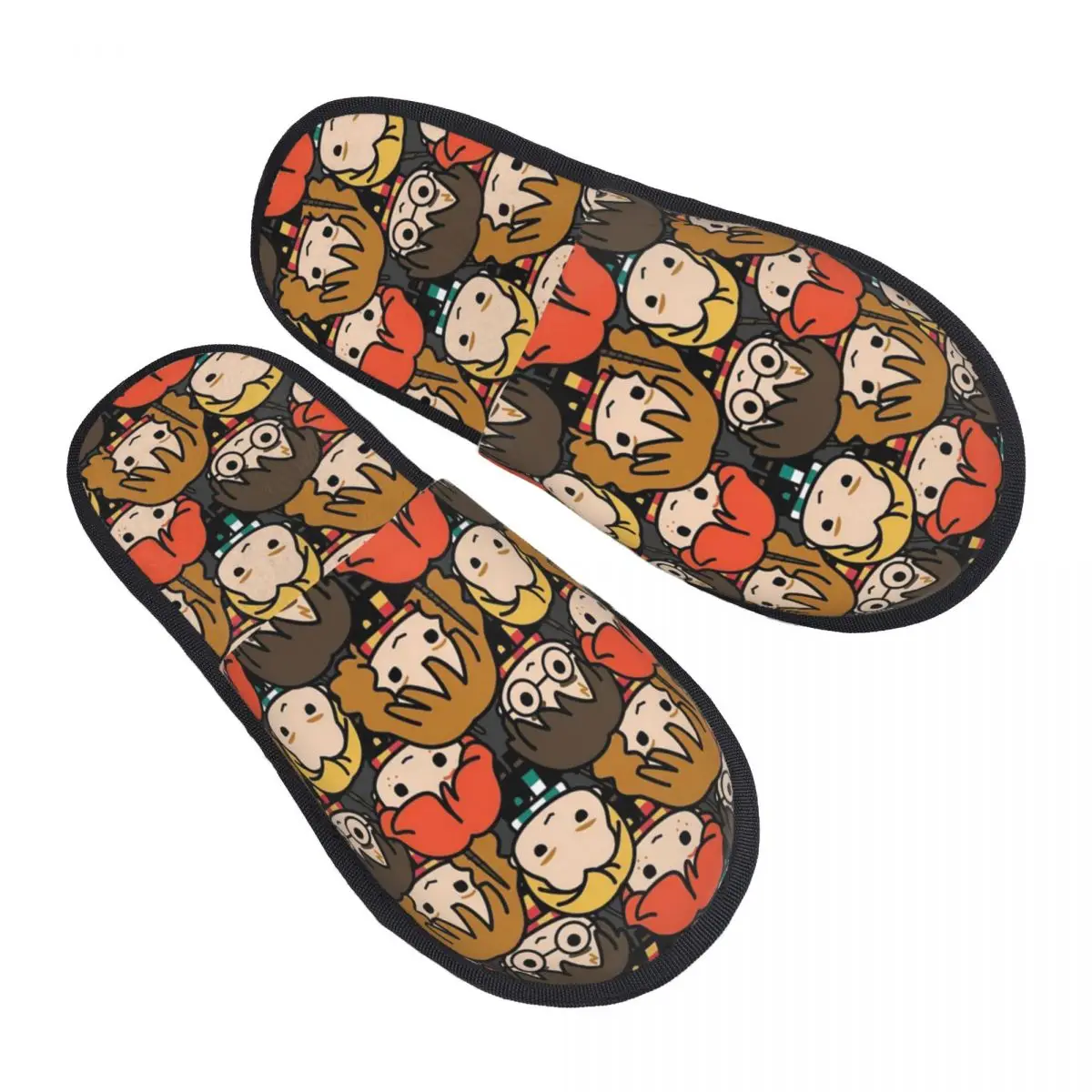

Harrys Potters Magic School Winter Cotton House Slippers Living Room Cozy Memory Foam Slides Non Slip