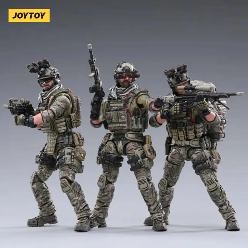 JOYTOY 1/18 Action Figure (3 PZ/SET) Hardcore US Navy Seals (Armi Extra Free) Collezione Anime Modello Militare