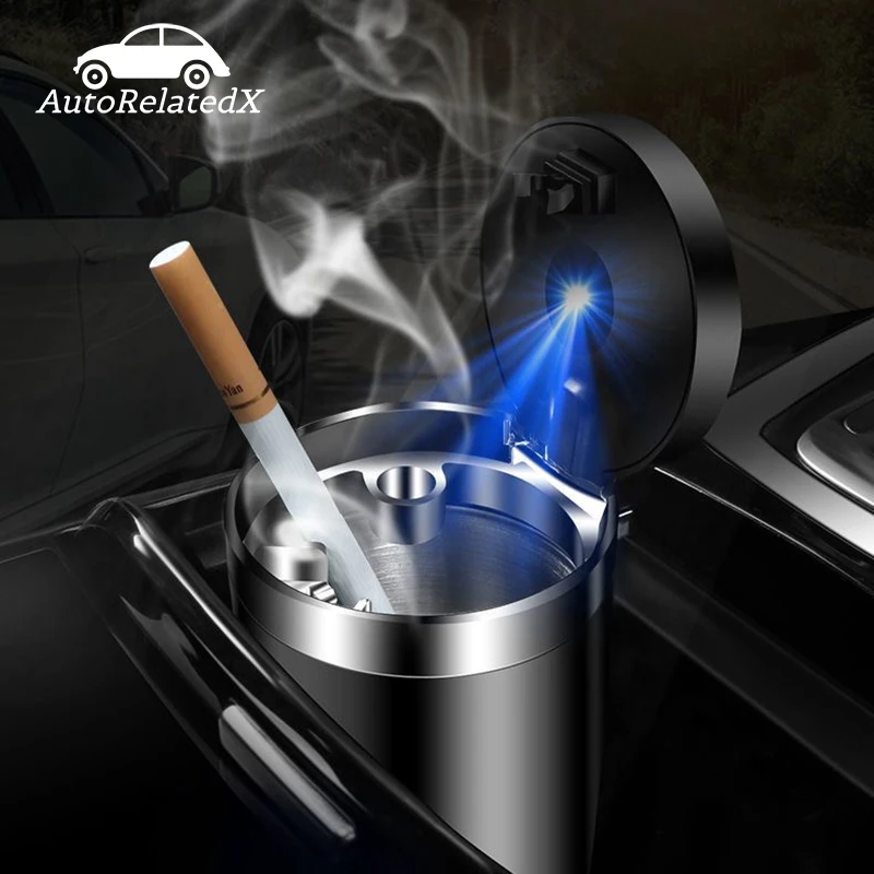 mondeo cigarette Car Ashtray With Lid Portable Ashtray Cup For Ford Focus 2 1 Fiesta Mondeo  4 3 Transit Fusion Ranger Mustang Ka S-Max