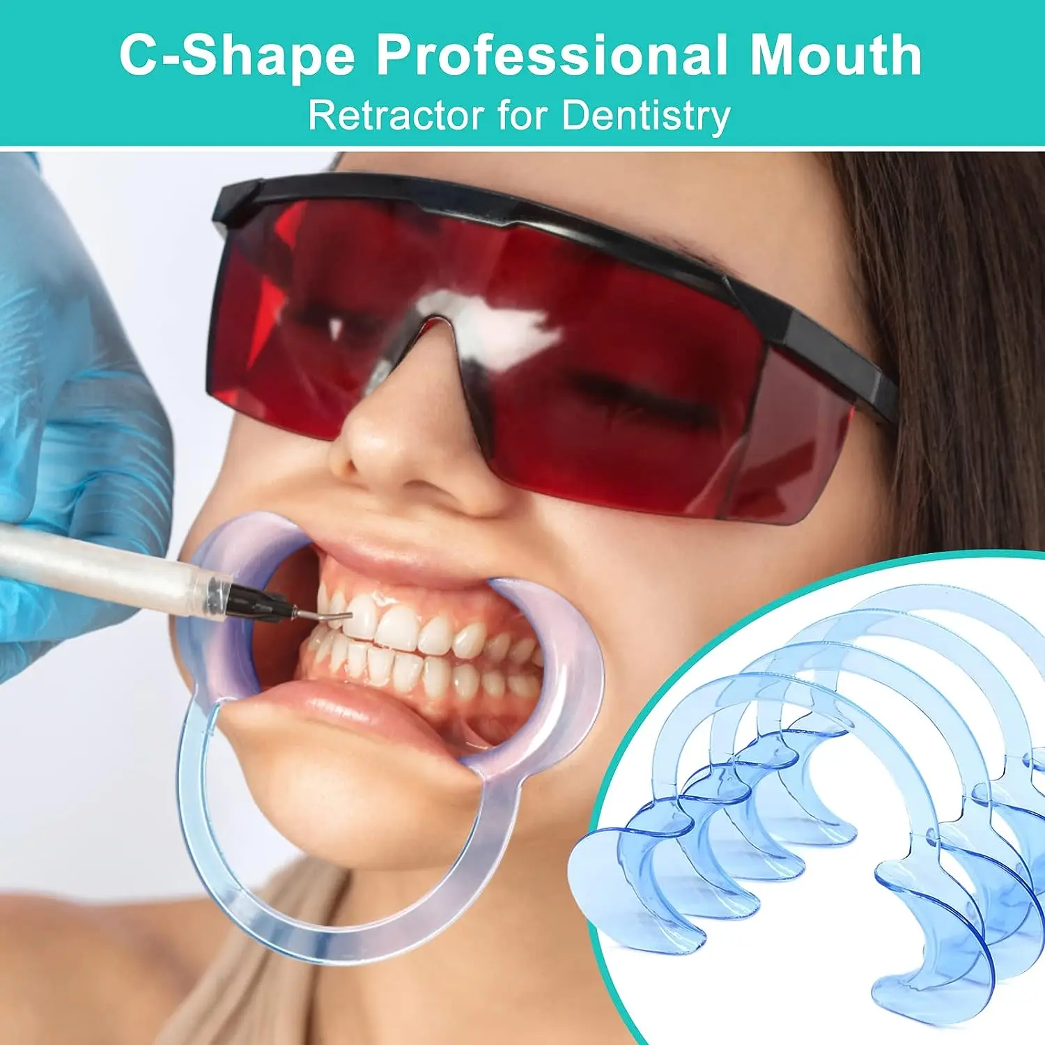 Dental C-shape Cheek Retractor Teeth Whitening Mouth Opener Mouth Spreader Lip Shape  Dentist Orthodontic Tool