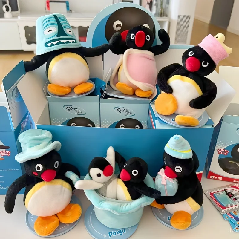 

Genuine Pingu Versatile Small Theater Fun Blind Box Doll Decoration Bag Pendant Toy Mystery Box Cute Ornament Birthday Gift