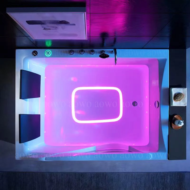 

Luxury 2 Double Spa Tubs Modern Hotel Spa Bathtubs Ponfit Whirlpool Bathtub Square Hot Tub Spa With Message Party Bath Tub