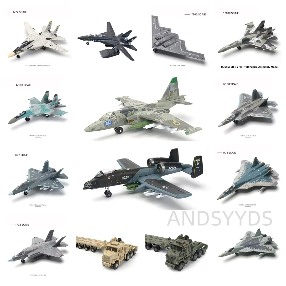 Model airplanes Child toy Military Series Building Blocks DIY kit F14 Tomcat J-35 Su35s Multi-Purpose Fighter T90 Main Battle