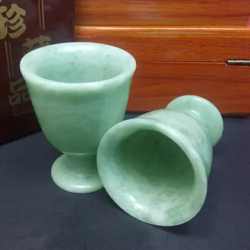 Natural Jade Teacup Wine Glass Hand Carved Jades Stone Goblet Best Gift For Friend