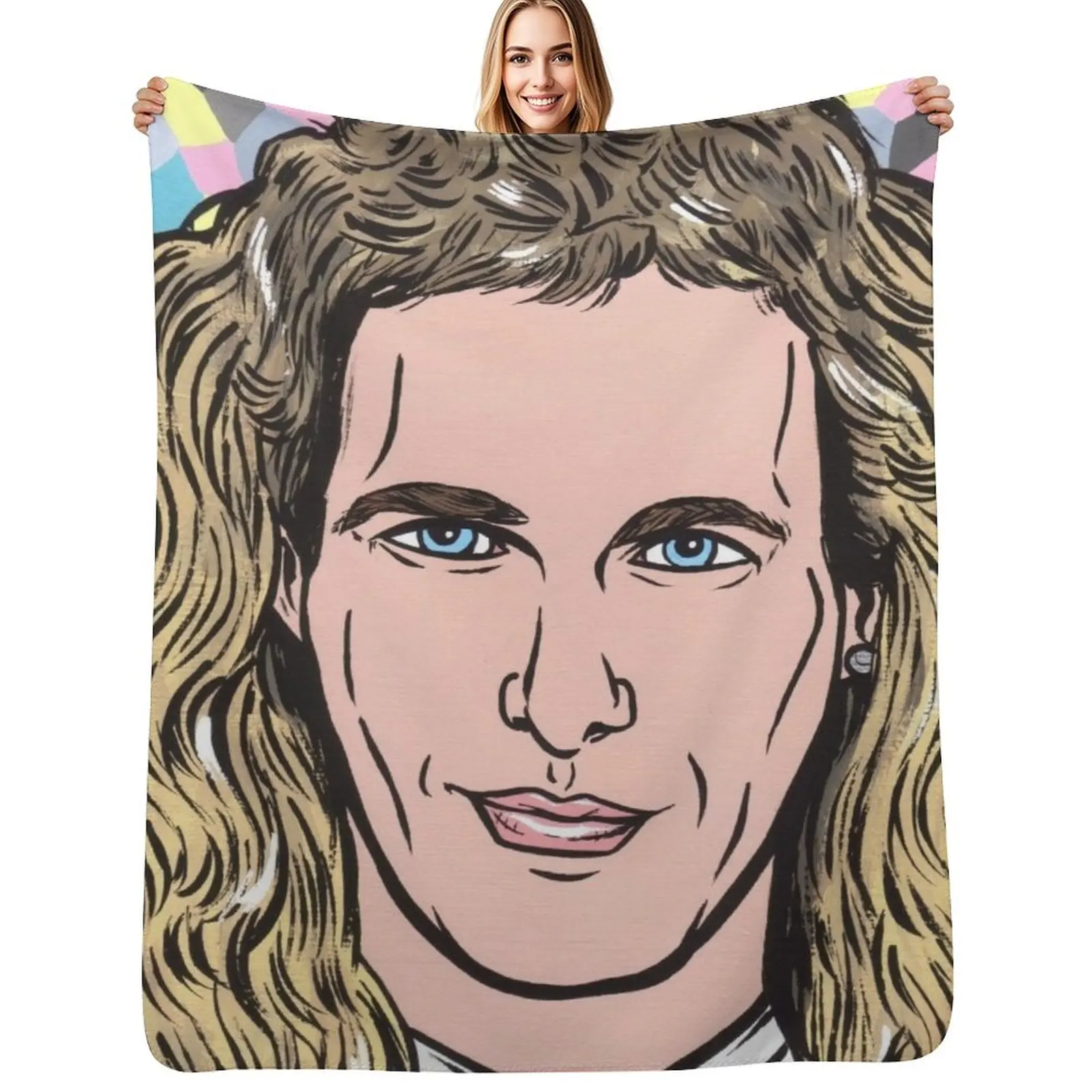 

Michael Bolton Throw Blanket Plush Fuzzy Cozy Blanket for Couch Sofa