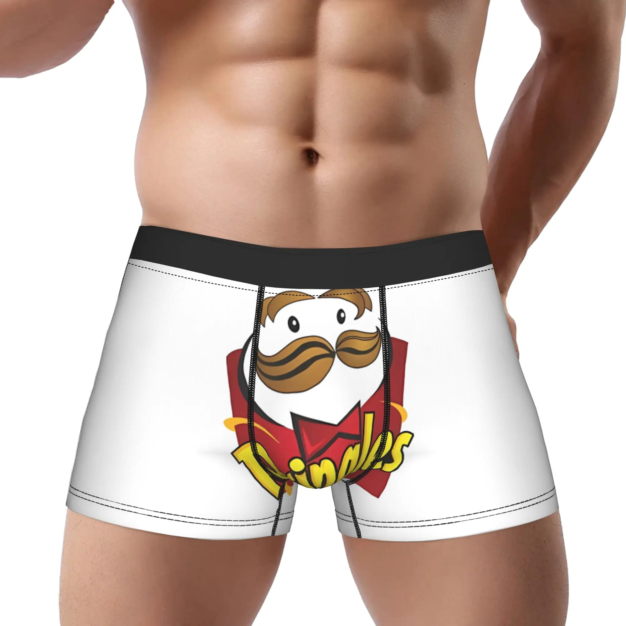 

Белые трусы Pringles, дышащие трусики, мужское нижнее белье, удобные шорты, трусы-боксеры