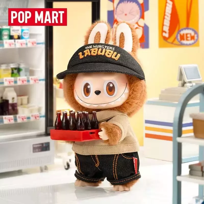 POPMART THE MONSTERS Labubu نكهة غريبة سلسلة متجر الراحة الغراء أفخم بطاقة معلقة الشكل المرأة 100% أصيلة
