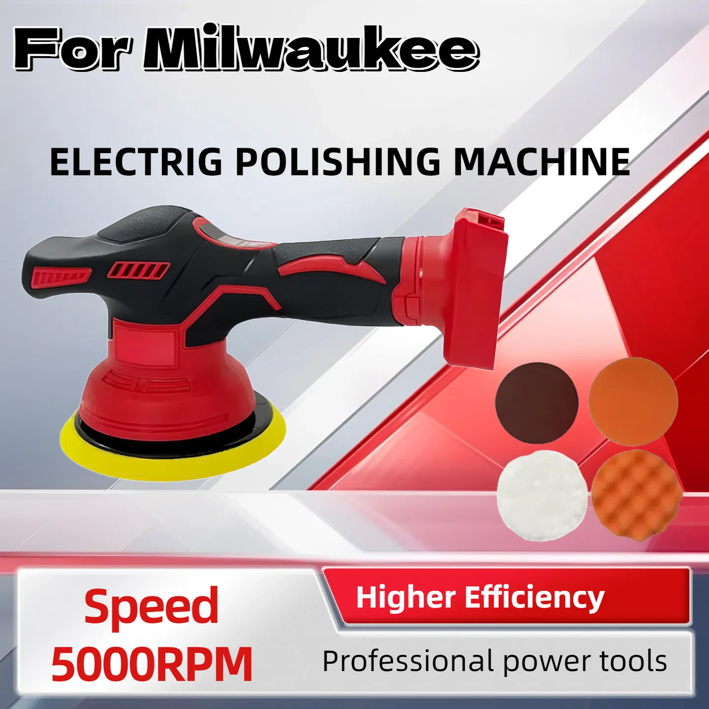 For Milwaukee Car Polisher Electric 8 Speed Adjustable Auto Waxing Sanding Sealing Glaze Tool Cordless 18V