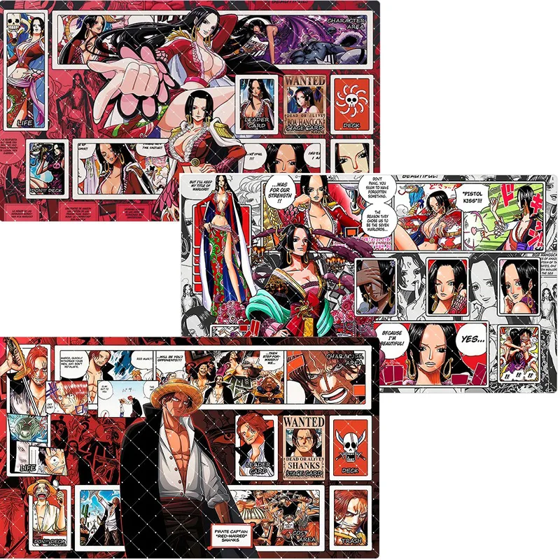

One Piece Boa Hancock Franky OPCG DIY self-made Anime Game Battle card Rubber Card Pad Mouse Pad Keyboard Pad 600*350*2mm