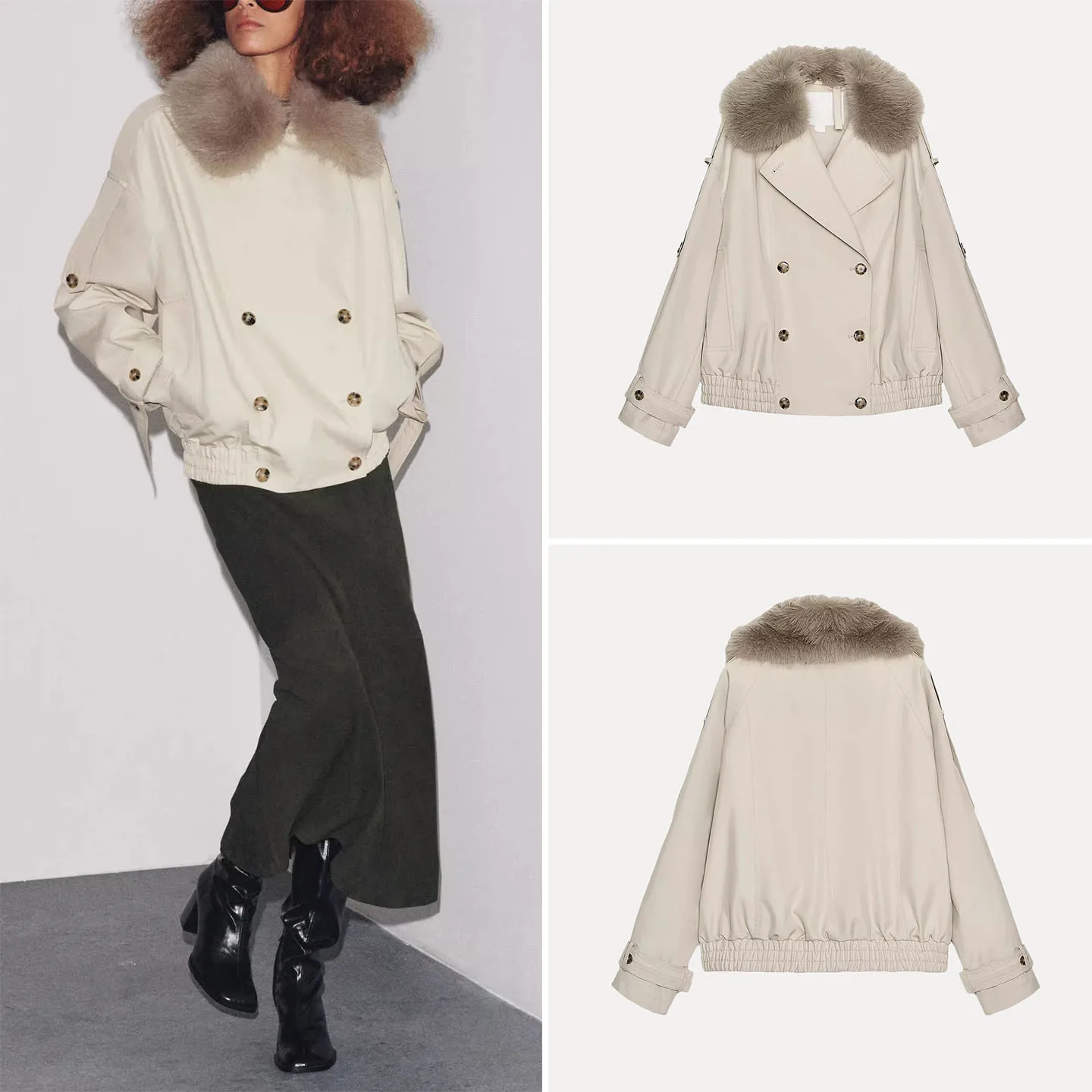 

Ele ort Sle Women's Coat 2025 Autumn New Faion Individuali Versatile Daily Windbreaker Z Stand Fit Ladies...