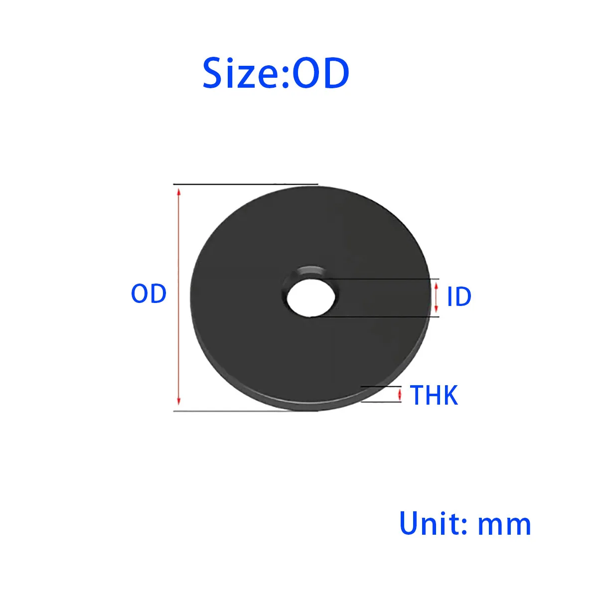 M20~M110 Black Carbon Steel Shaft End Locking Ring Fastener Buckle Ring Thickened Flat Washer GB892/GB891