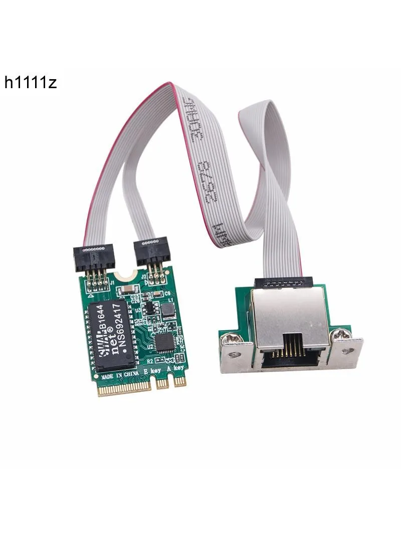 NOWA karta sieciowa M.2 A+E Gigabit Ethernet M2 do RJ45 Port COM Lan Adapter 10/100/1000Mbps RTL8111H/RTL8111F Chip — zdjęcie 2