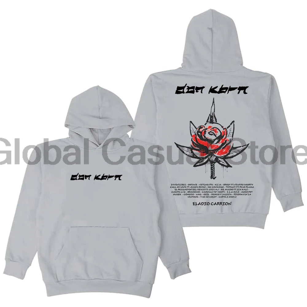 

Толстовка Eladio Carrion Don Kbrn Merch с длинными рукавами для мирового тура 2026 года, уличная одежда, женские и мужские худи