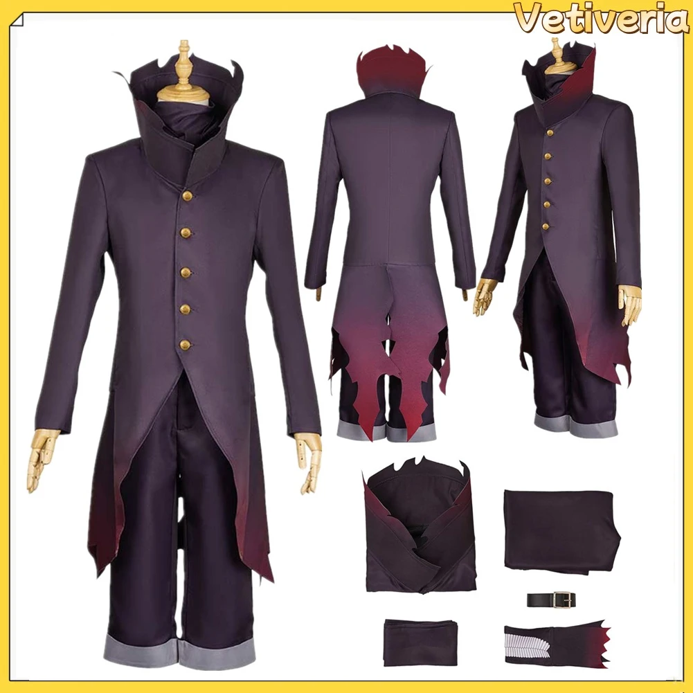 Anime Dandadan Ken Takakura Cosplay Costume Wig Mask Uniform Men Coat Pants Male Outfits Halloween Carnival Party Suit