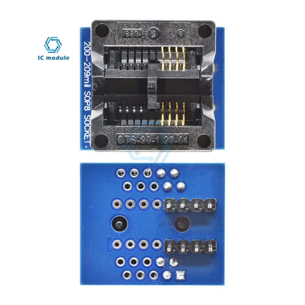 MSOP8 to DIP8 Wide-body Narrow-body Seat Wide 150mil 200mil Programmer Adapter SOIC8 to DIP8 IC Socket Blue Green