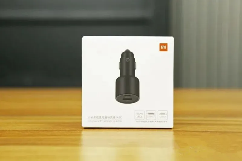 Xiaomi Mi Car Charger 100W MAX 1A1C Fast Charging Dual-port USB-A USB-C Smart Device Fully Compatible With Light Effect Display