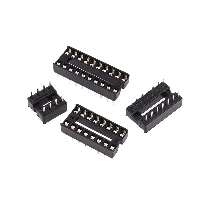 10PCS IC socket integrated block direct insertion DIP microcontroller chip base 6/8/14/16/18/20/24/28/40P