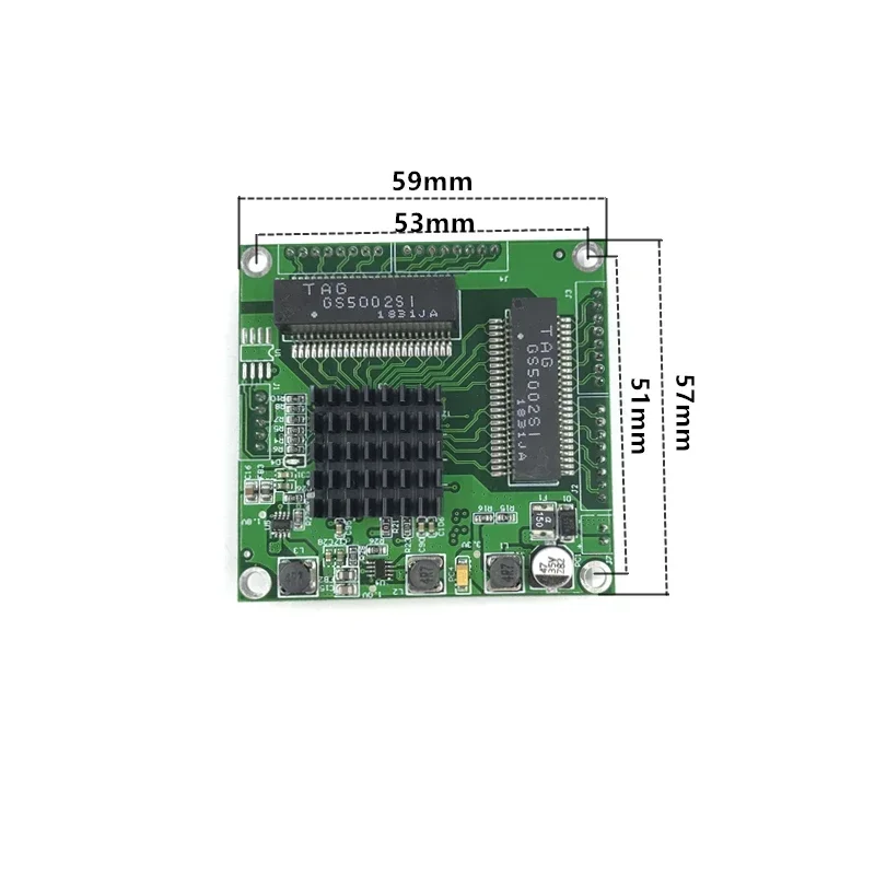 Commutateur Ethernet industriel à 5 ports non gérés, carte PCBA, OEM, détection automatique, carte mère OEM, technologie, 10 Mbps, 100 Mbps, 1000Mbps