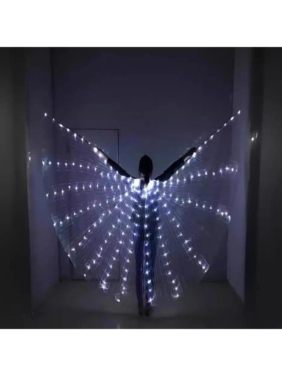 

Halloween LED Glowing Wings Performance Robe Fluorescent Props LED Light up Costumes Cross-Border Popular