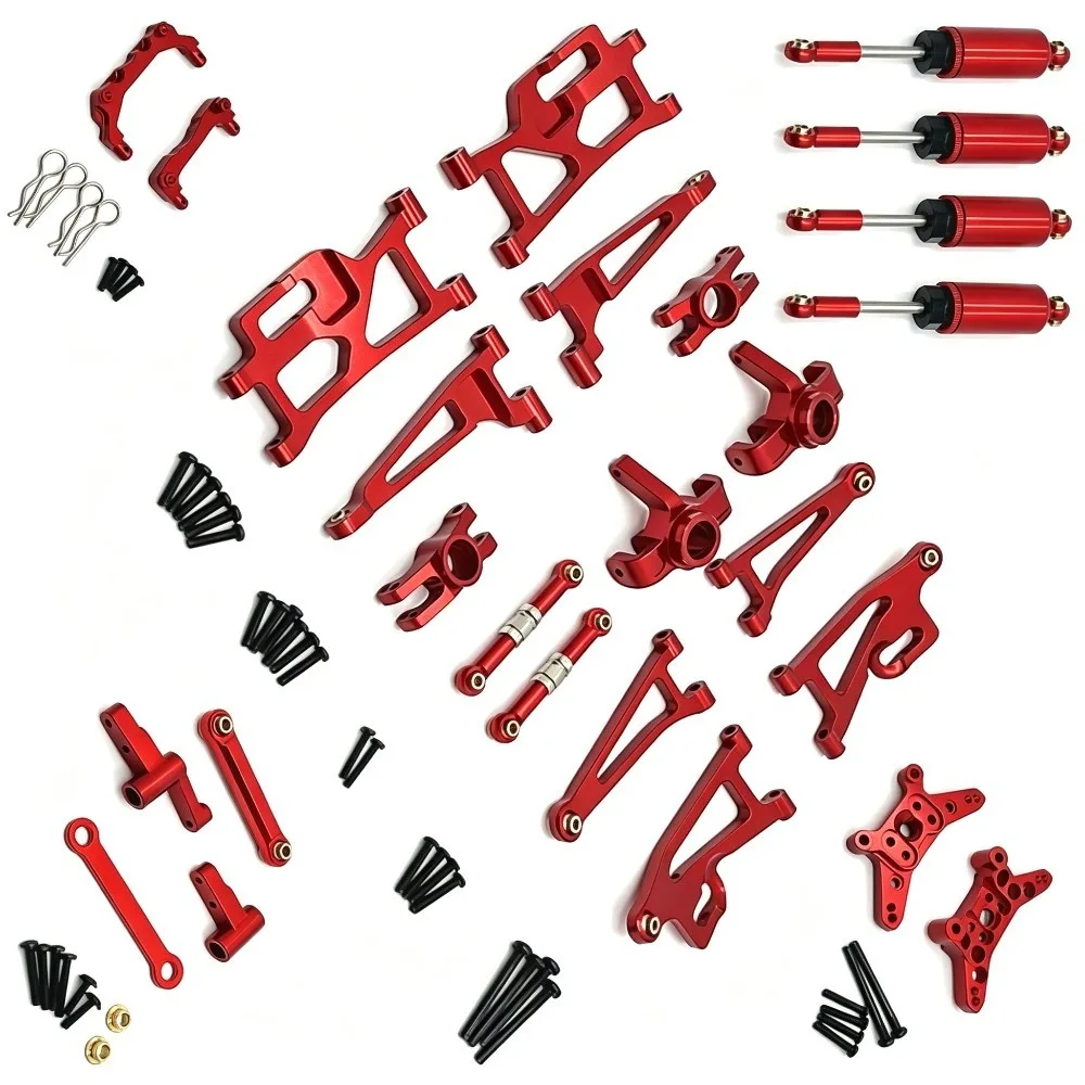 1/14 RC Metal Hydraulic Shock Absorber Body Post Turnbuckles Suspension Arms For MJX 14209 14210 Upgrade Replacement Kit