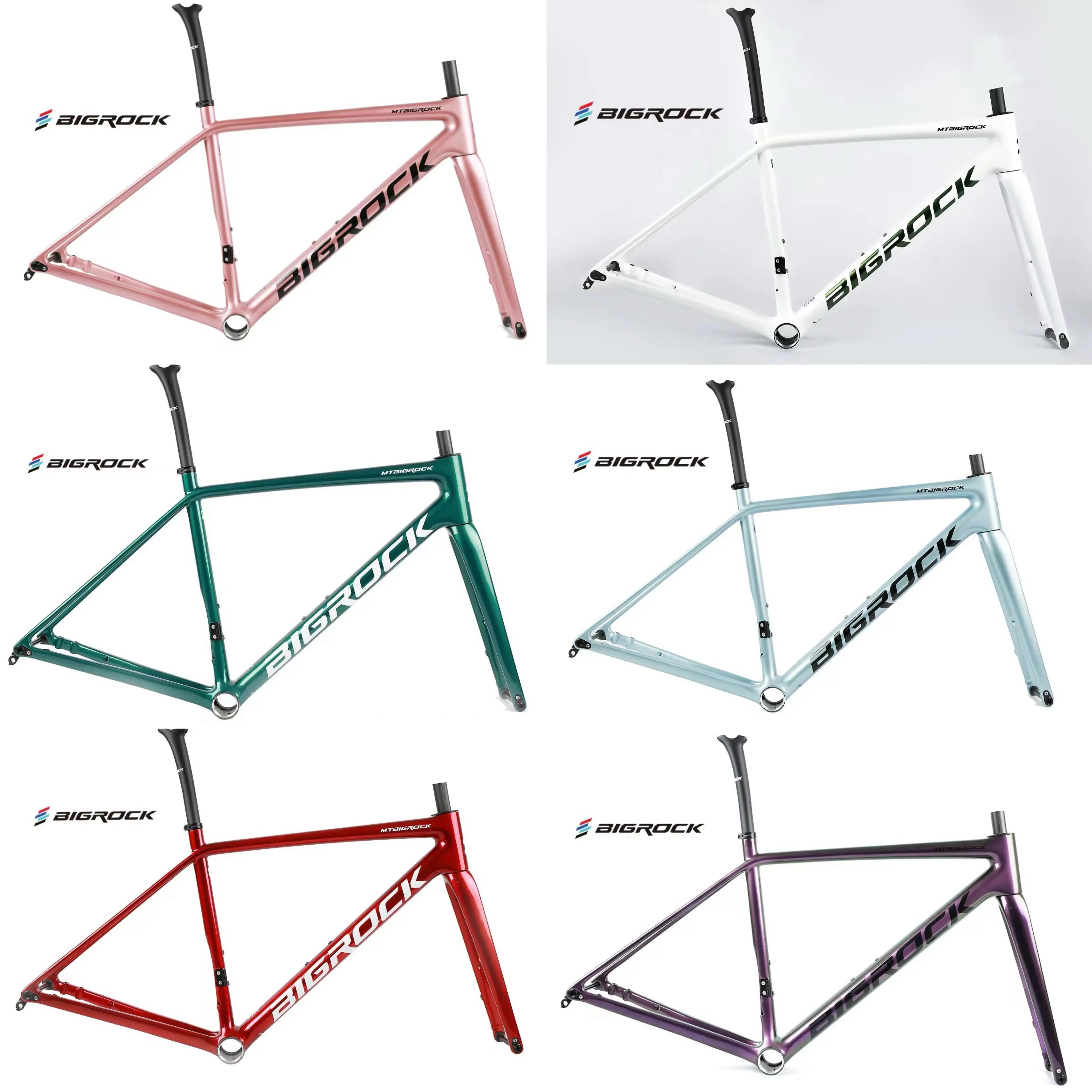 

Карбоновая рама BIGROCK, высококачественный дорожный велосипед, 760 г, дисковый тормоз, 12x142 мм, сквозная ось, велосипед 700C, вынос рамы BB T47, быстрая доставка