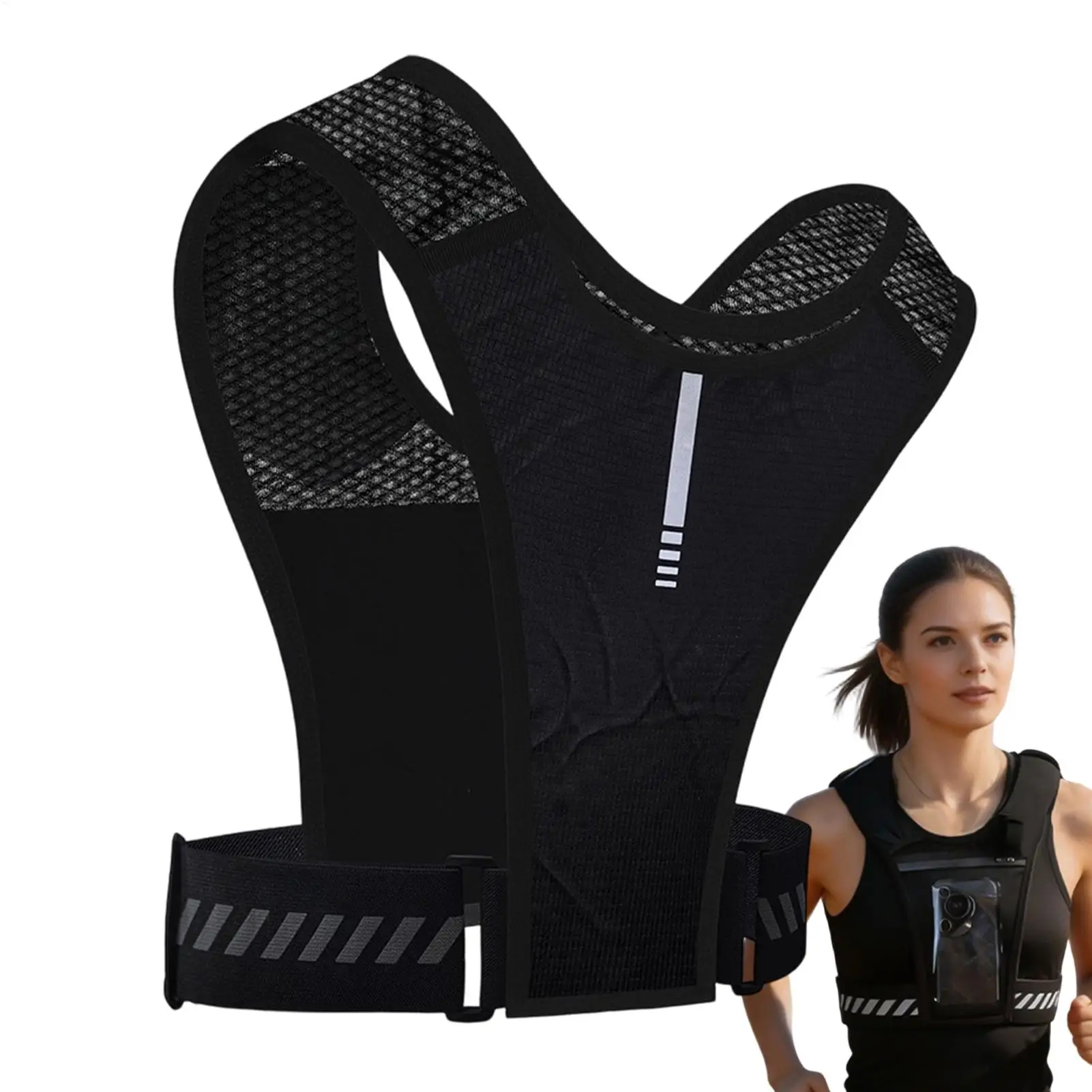 Hydration Vest Hydration Lightweight Breathable Adjustable Vest Water Bladder Backpack for Hiking Jogging Cycling Walking Biking