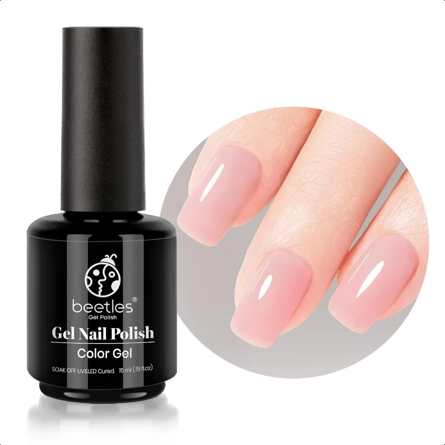 

Beetles Jelly Nude Гель-лак 0,5 унции Натуральный гель-лак для ногтей Консилер для ногтей Нейтральный цвет Желе Персик Полупрозрачный замачиваемый U V L