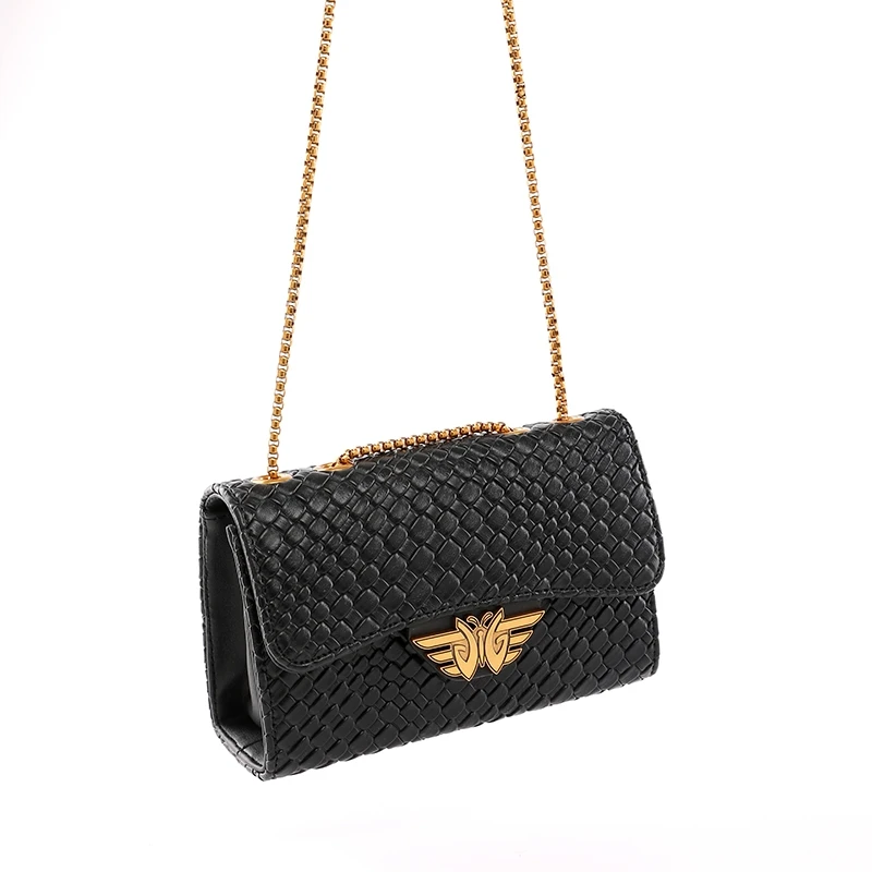 2024 NEW Fashion Ladies Crocodile Flap Bag Designer Handbags Women Bags Black Small Day Clutch Gold Chain Girls Crossbody Bags