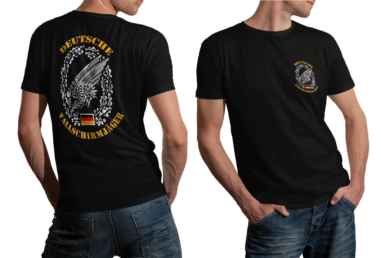 

German Luftwaffe Paratroopers Airborne Fallschirmjäger Men T-shirt Short Casual 100% Cotton Shirts