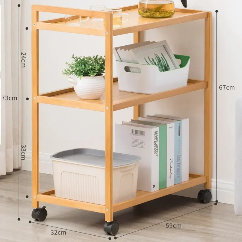 %a Book Cabinet Multifunctional Book Shelf Armrest Trolley Storage Shelves Mobile Pulley Book Shelf For Kids Multi-layer Conven